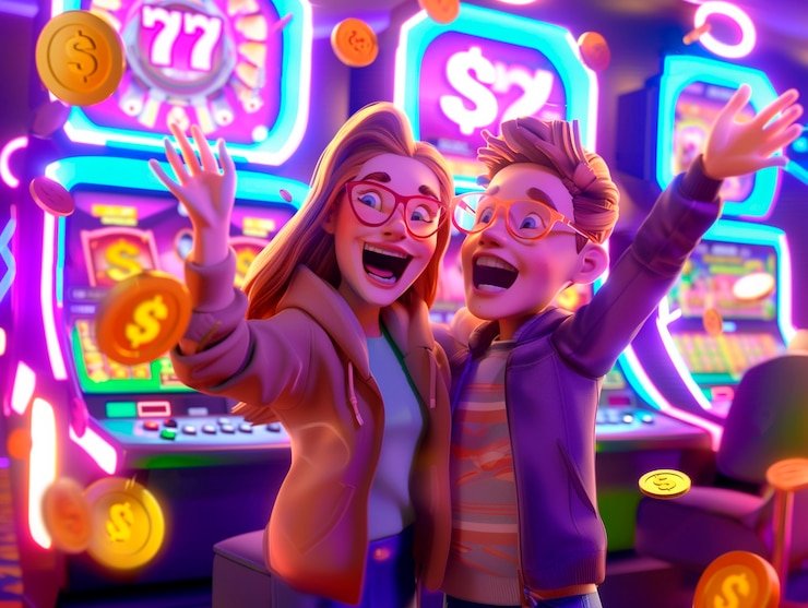 Tampilan layar bonus dengan free spins dan special symbols di Reactoonz pokermania